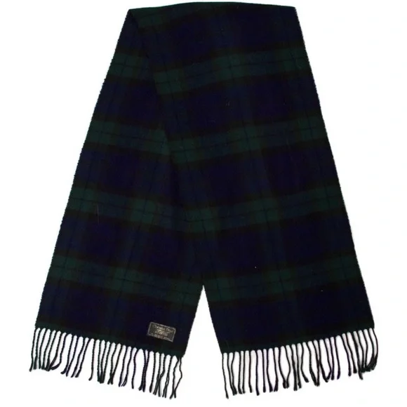 *RESERVED* DIOR MONSIEUR Men's Blue & Green Tartan Scarf - Picture 1 of 3